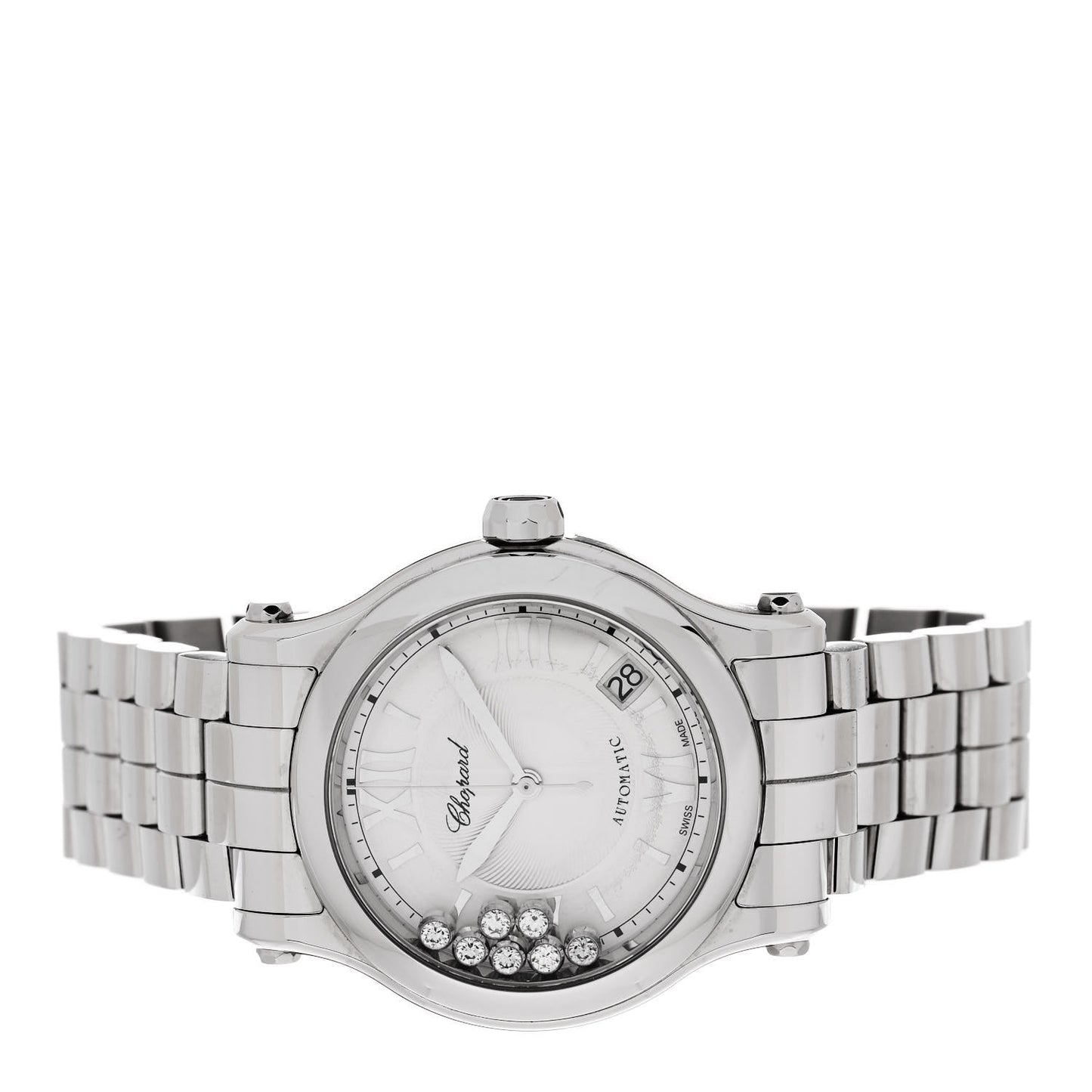 Stainless Steel 7 Diamond 36mm Happy Sport Automatic Watch