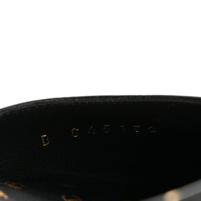Chanel Printed Lambskin Patent Calfskin Cap Toe CC Slingbacks 36.5 Black Gold 9 of 10