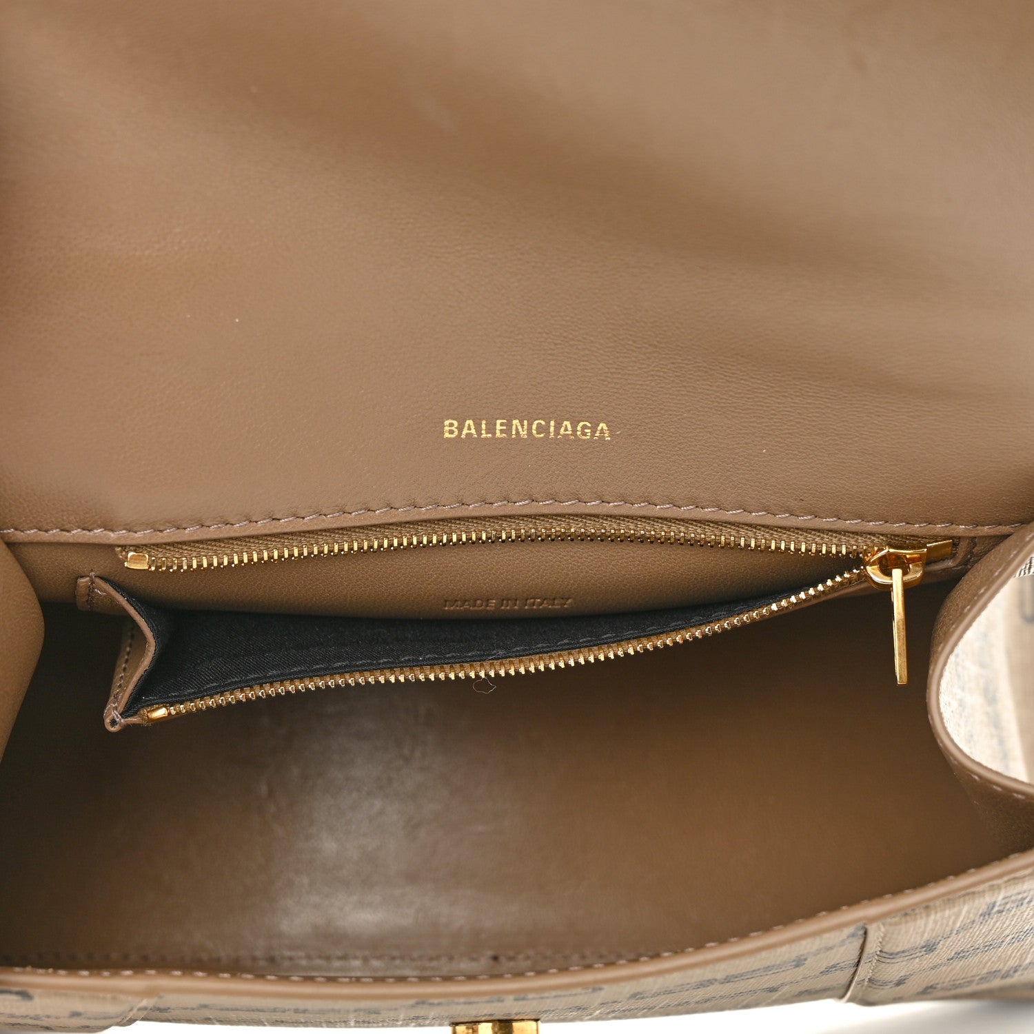 Balenciaga Coated Canvas BB Monogram Small Hourglass Top Handle Bag Beige Brown 5 of 12