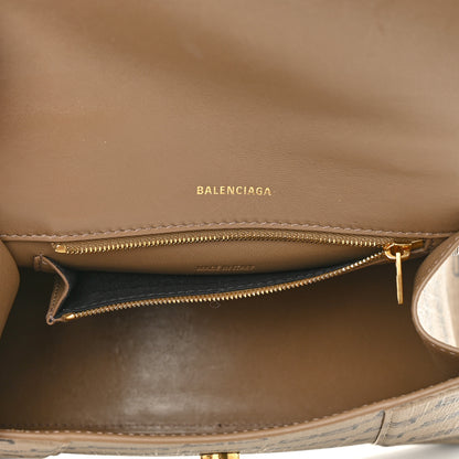 Balenciaga Coated Canvas BB Monogram Small Hourglass Top Handle Bag Beige Brown 5 of 12