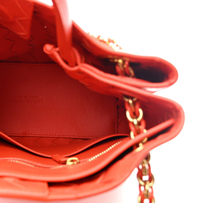 Bottega Veneta Nappa Intrecciato Small Andiamo With Chain Shoulder Bag Orange 5 of 9