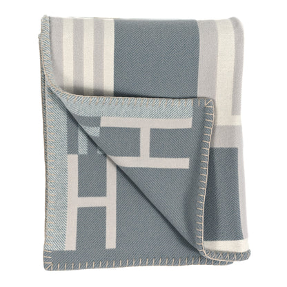 Hermes Wool Cashmere Ithaque Blanket Gris Perle 2 of 3