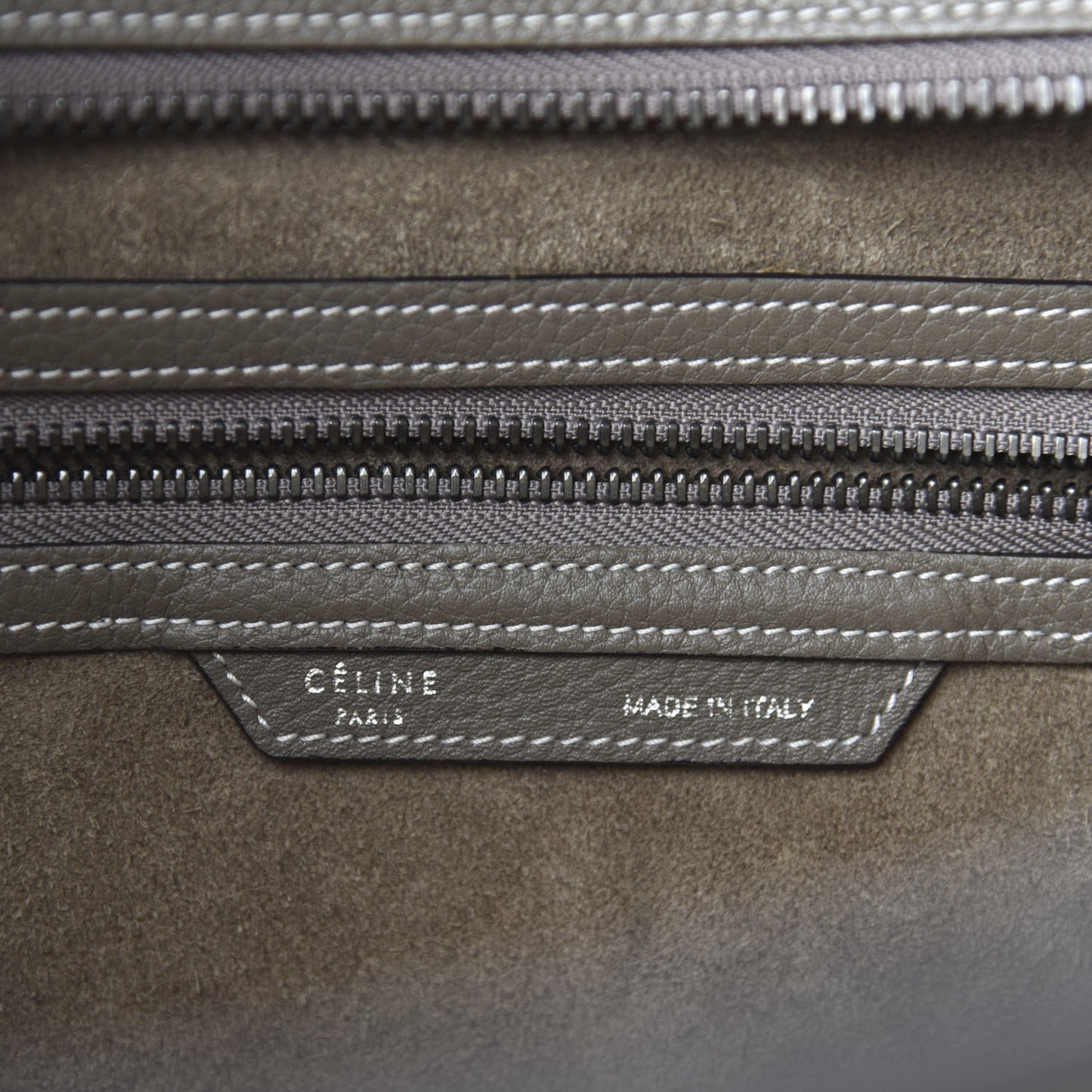 Drummed Calfskin Mini Luggage Souris