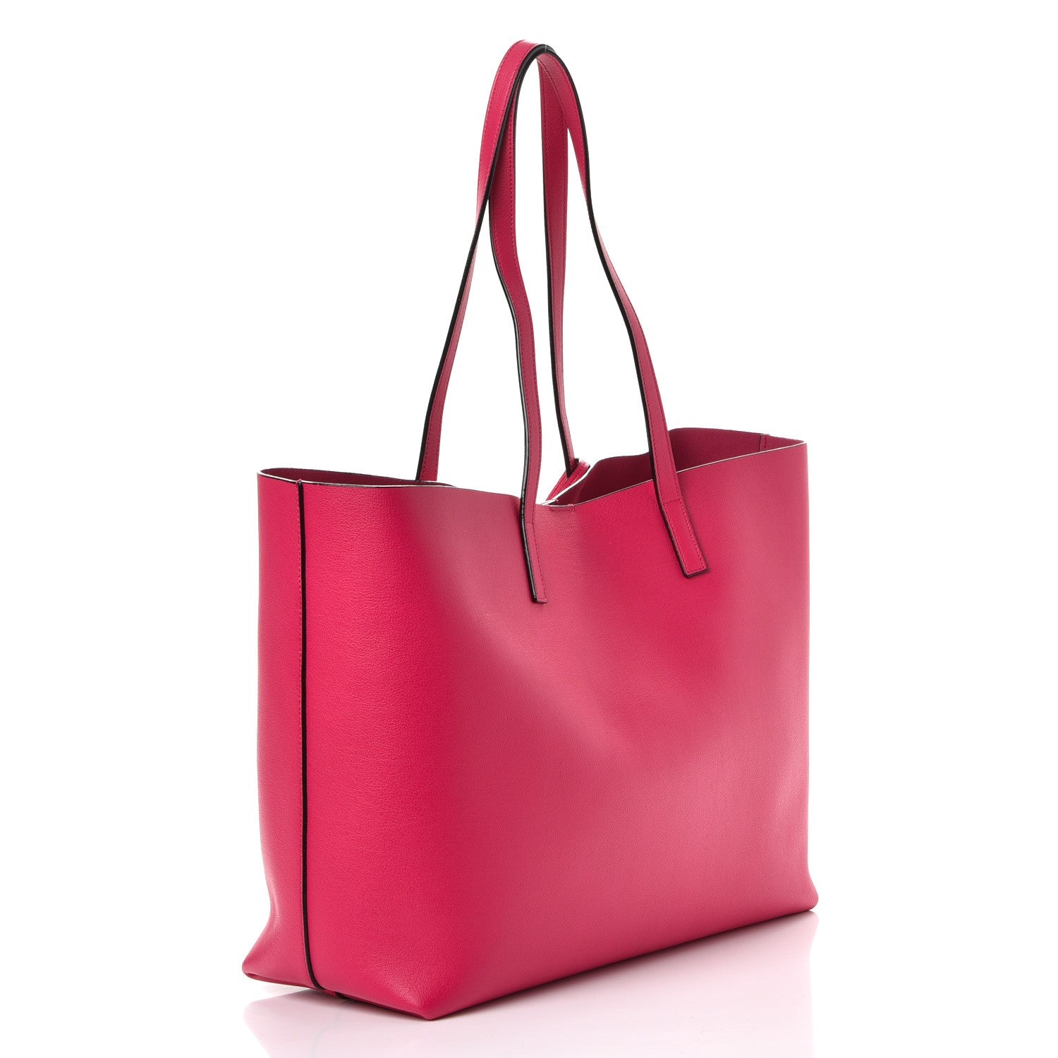 Saint Laurent Calfskin Large Shopping Tote Fuchsia 4 of 9