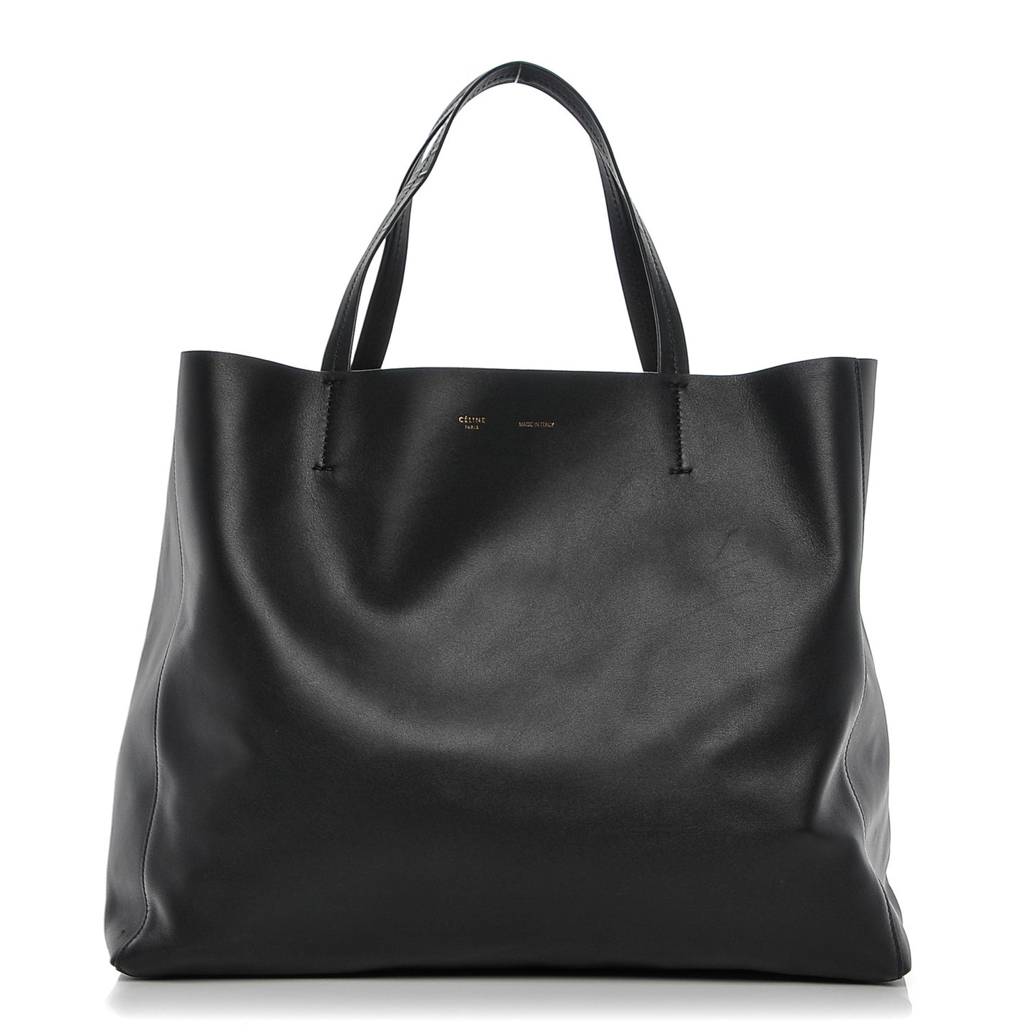 Lambskin Horizontal Cabas Black