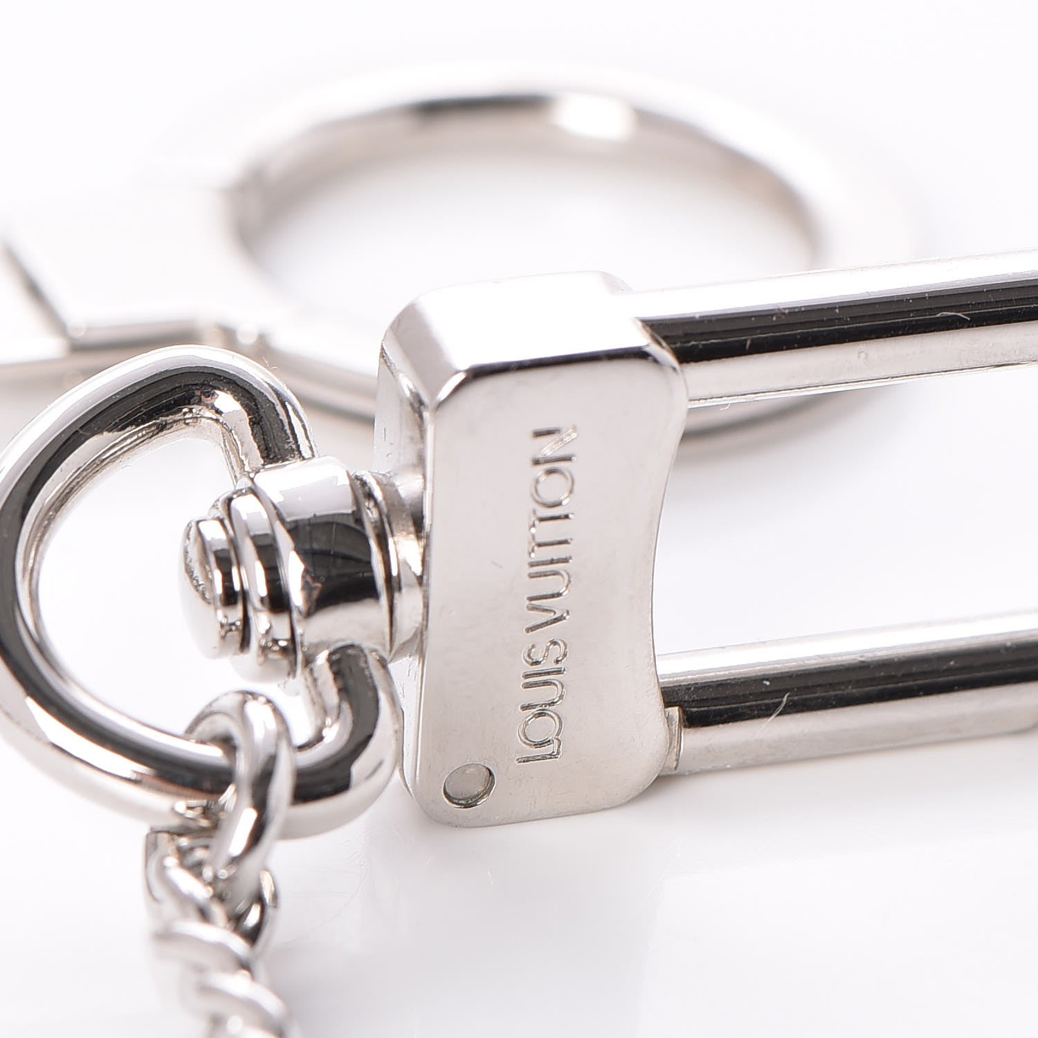 Louis Vuitton Pochette Extender Key Ring Chain Silver 3 of 5