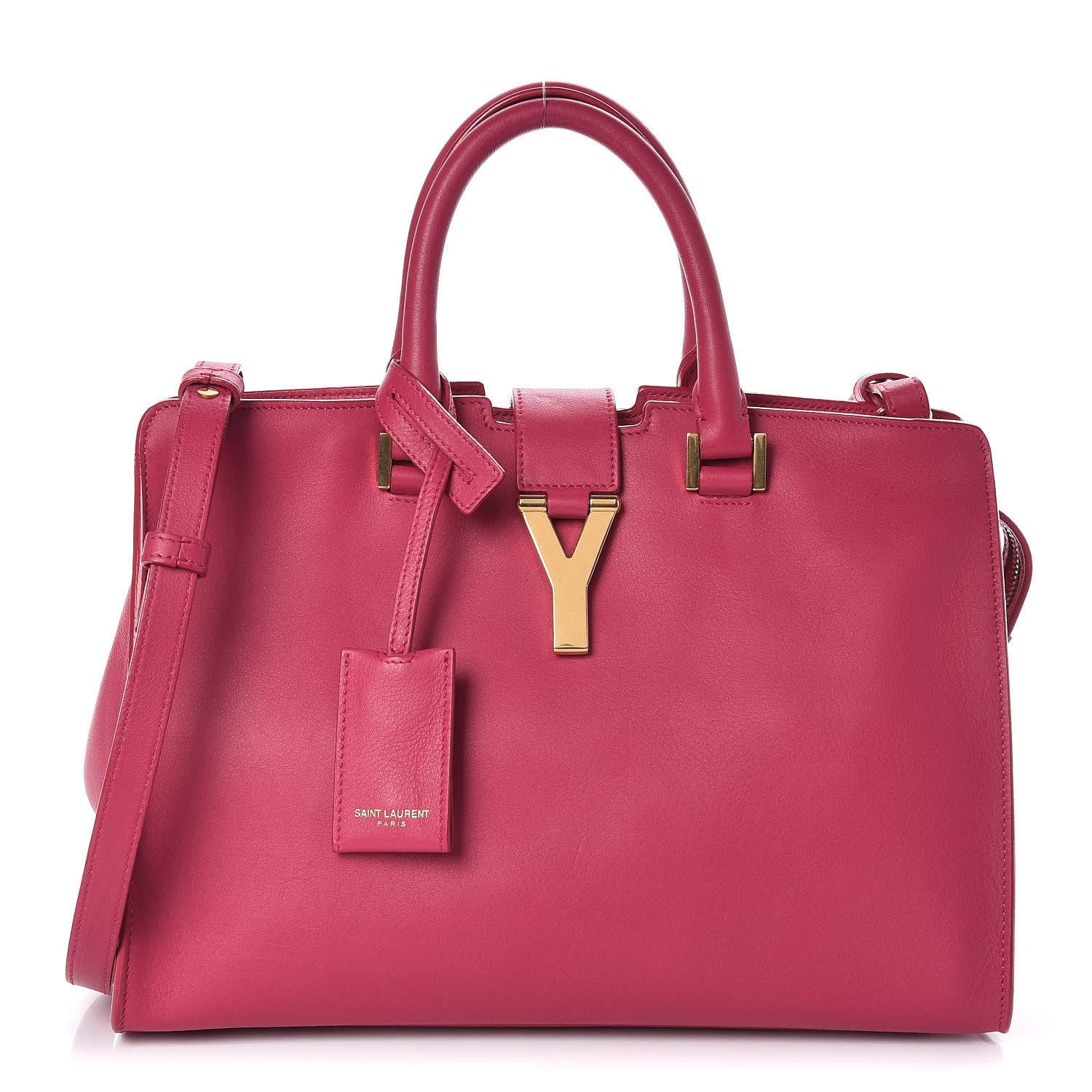 Saint Laurent Calfskin Small Classic Y Cabas Fuchsia 1 of 11