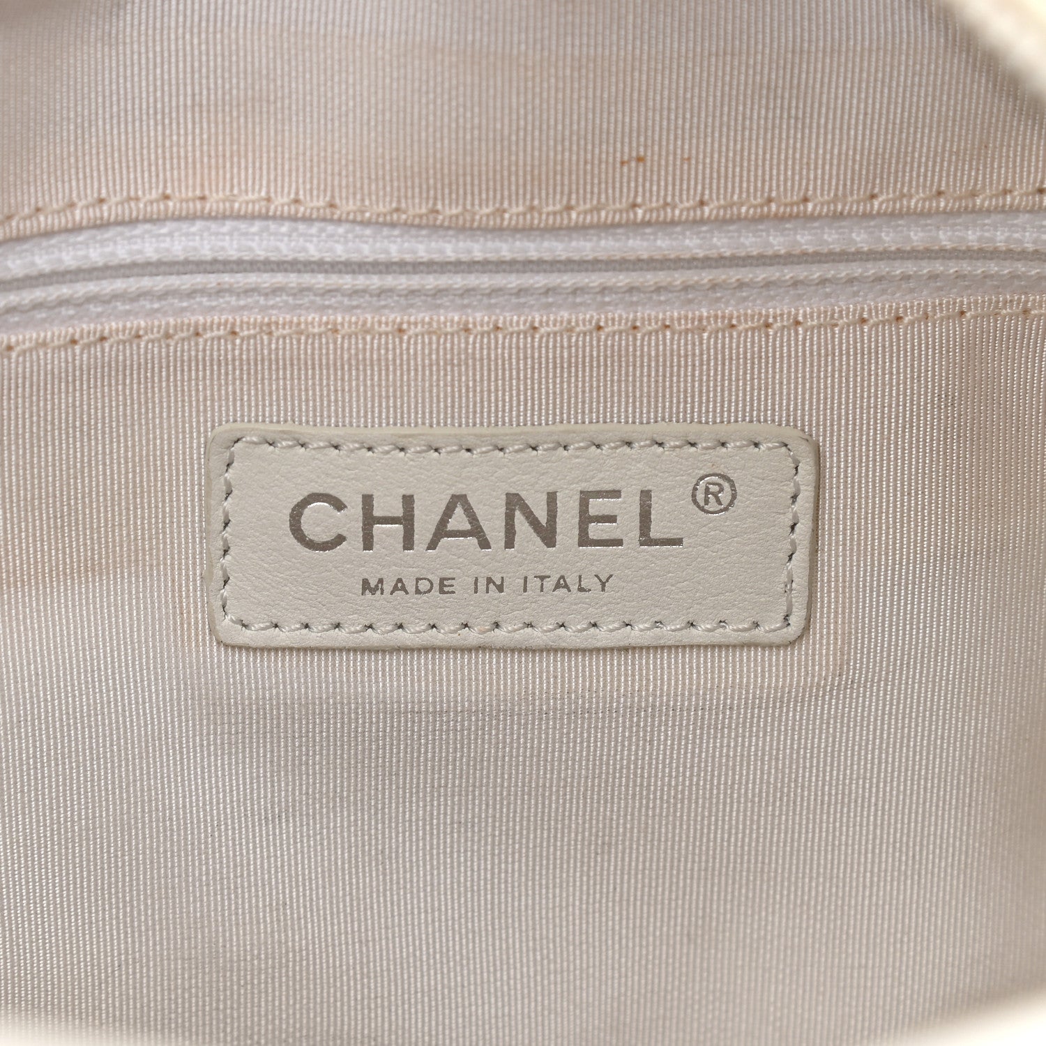 Chanel Calfskin CC Chevron All Day Long Tote White 6 of 13