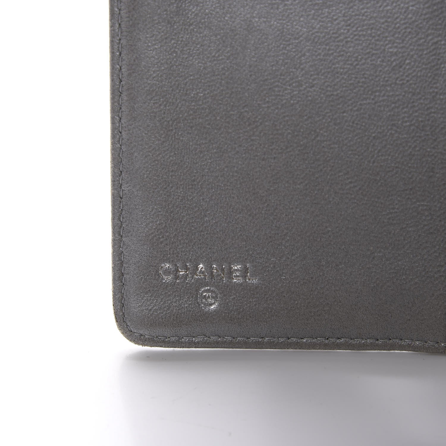 Chanel Lambskin Camellia Embossed Yen Wallet Black 8 of 11