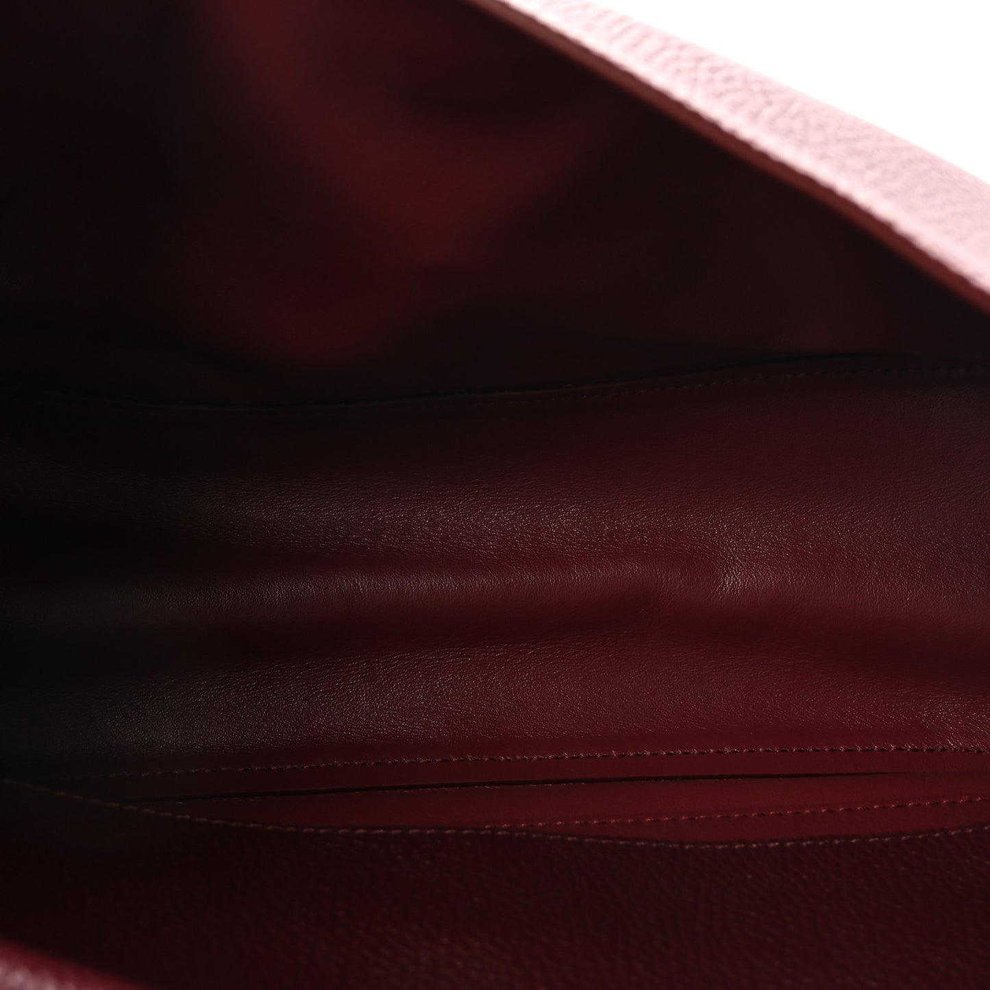 Grained Calfskin Small Souplissimo Maxi Flap Burgundy