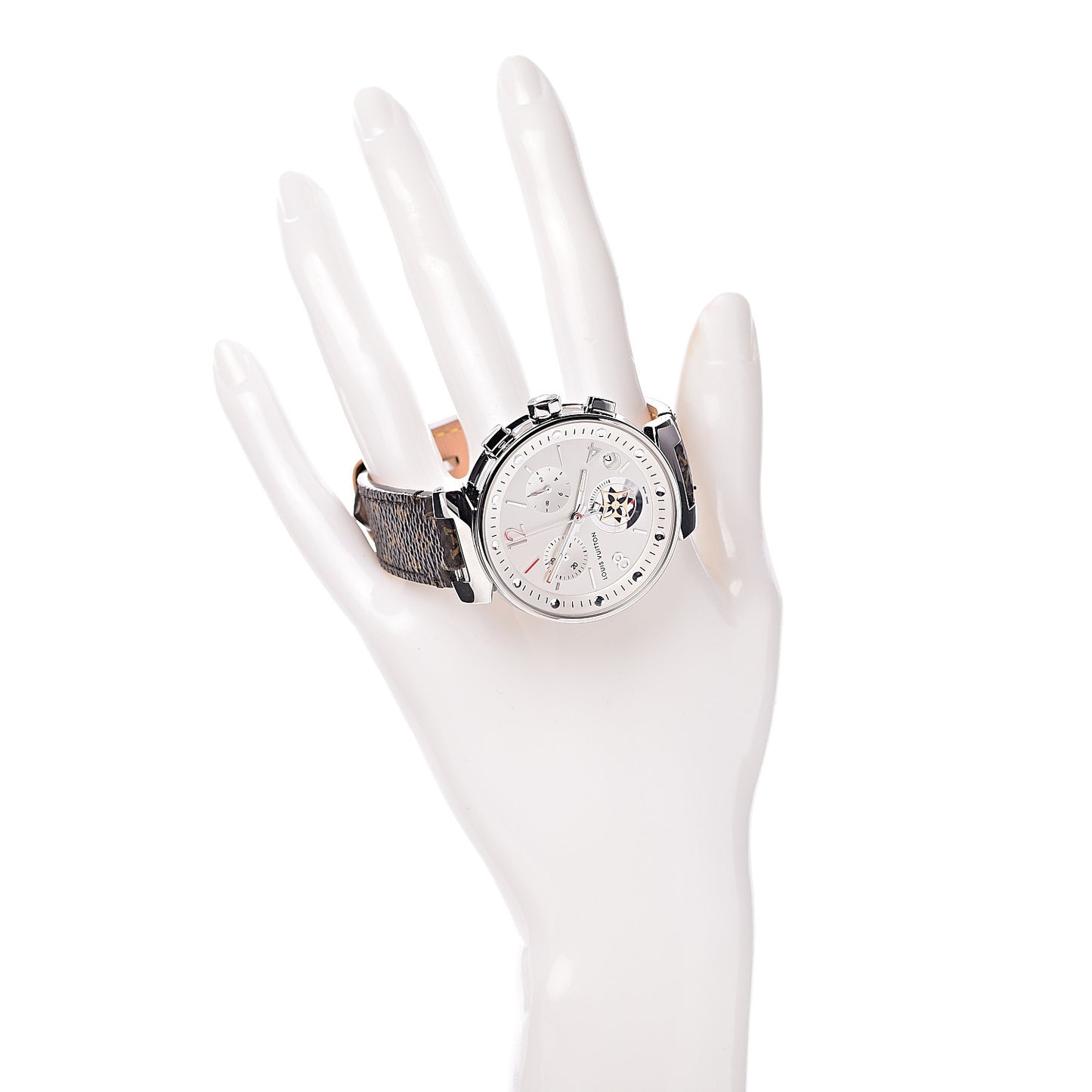 Stainless Steel Monogram 39mm Tambour Moon Chronograph Automatic Watch