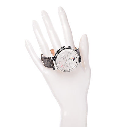 Louis Vuitton Stainless Steel Monogram 39mm Tambour Moon Chronograph Automatic Watch 2 of 10