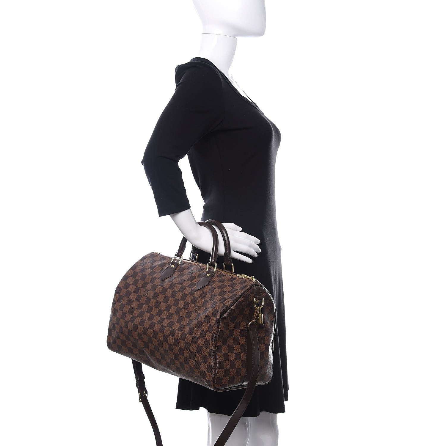 Louis Vuitton Damier Ebene Speedy Bandouliere 35 3 of 11