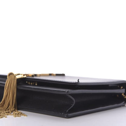 Saint Laurent Smooth Calfskin Classic Monogram Kate Tassel Chain Wallet Black 8 of 8
