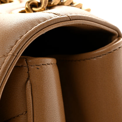 Saint Laurent Lambskin Chevron Quilted Large LouLou Natural Tan 14 of 15