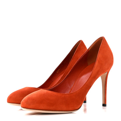 Gucci Kid Scamosciato Interlocking G Jennifer Pumps 38.5 New Rust 3 of 10