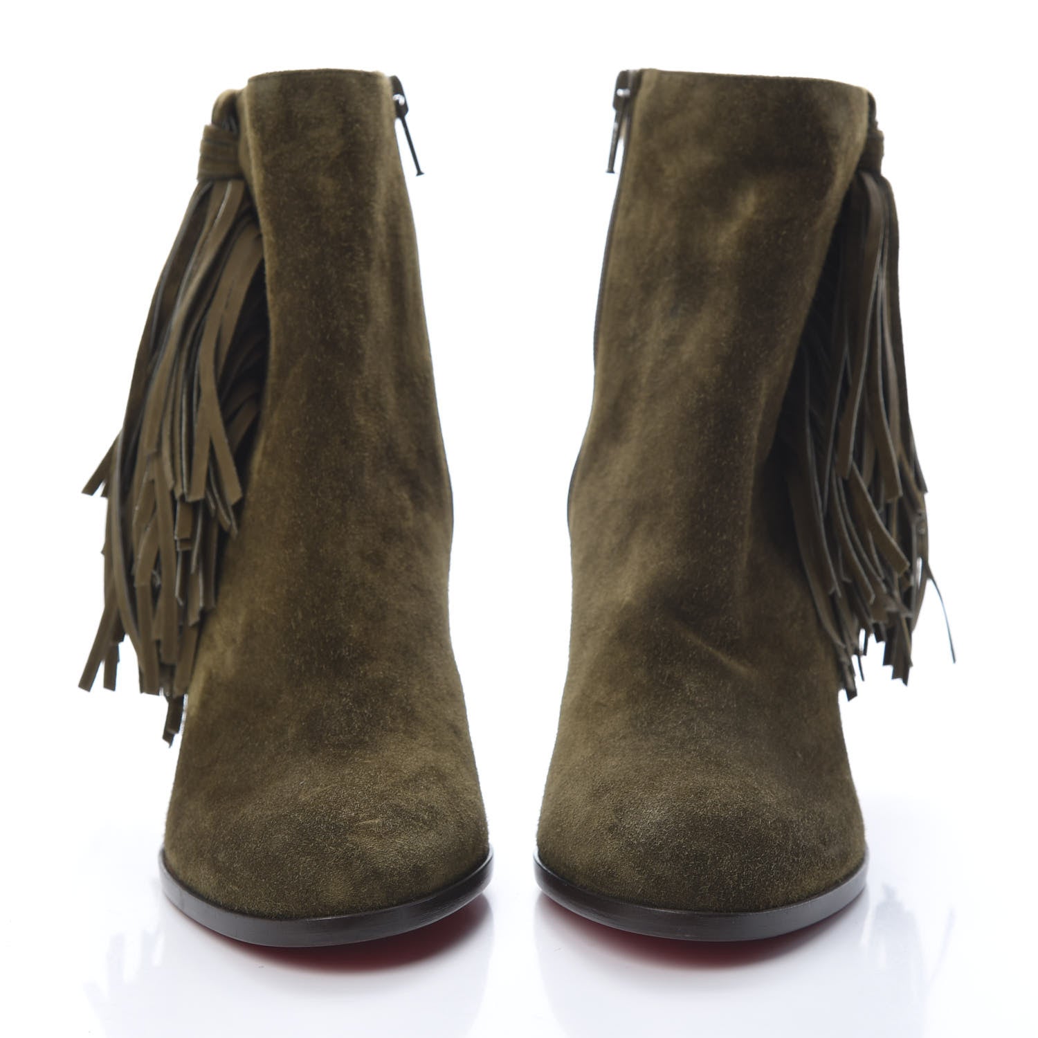 Christian Louboutin Veau Velours Jimmynetta 70 Ankle Boots 37 Bronze Tomoro Luc 2 of 12