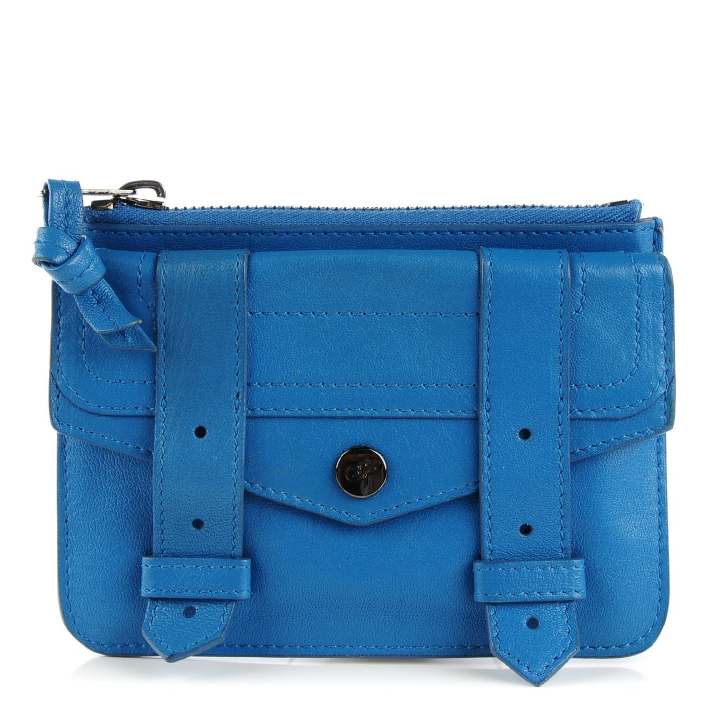 Lambskin Small PS1 Zip Case Sky Blue