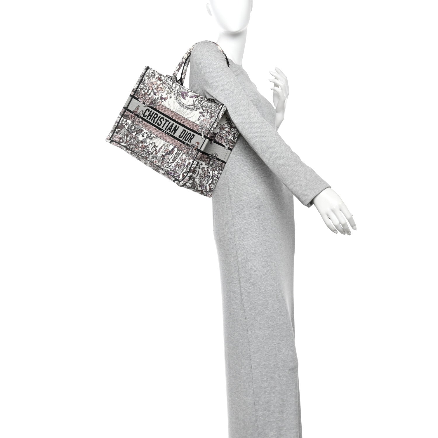 Christian Dior Canvas Embroidered Medium 4 Saisons Hiver Soleil Book Tote Multicolor 2 of 12