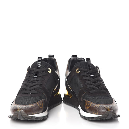 Louis Vuitton Suede Monogram Run Away Sneakers 38.5 Black 5 of 10