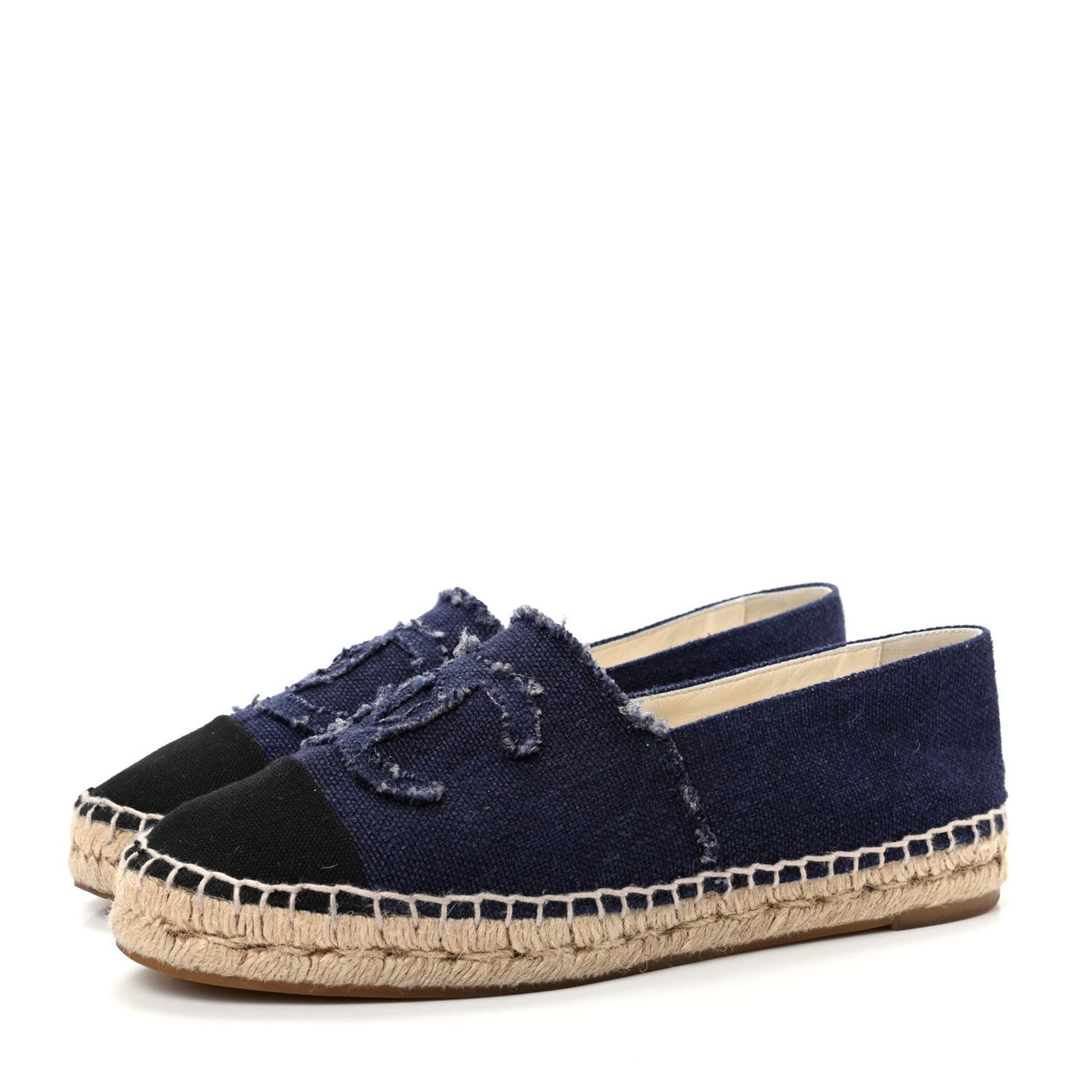 Denim Toile CC Espadrilles 39 Navy Black