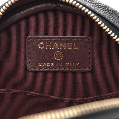 Chanel Caviar Quilted Round Clutch With Chain Black 6 of 11