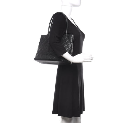 Chanel Caviar Quilted Medallion Tote Black 2 of 18