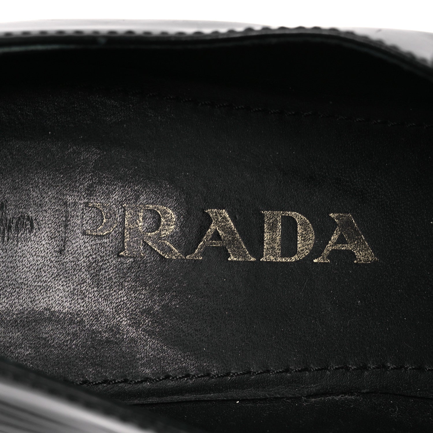 Prada Spazzolato Metal Triangle Logo 50mm Loafers 38 Black 9 of 15