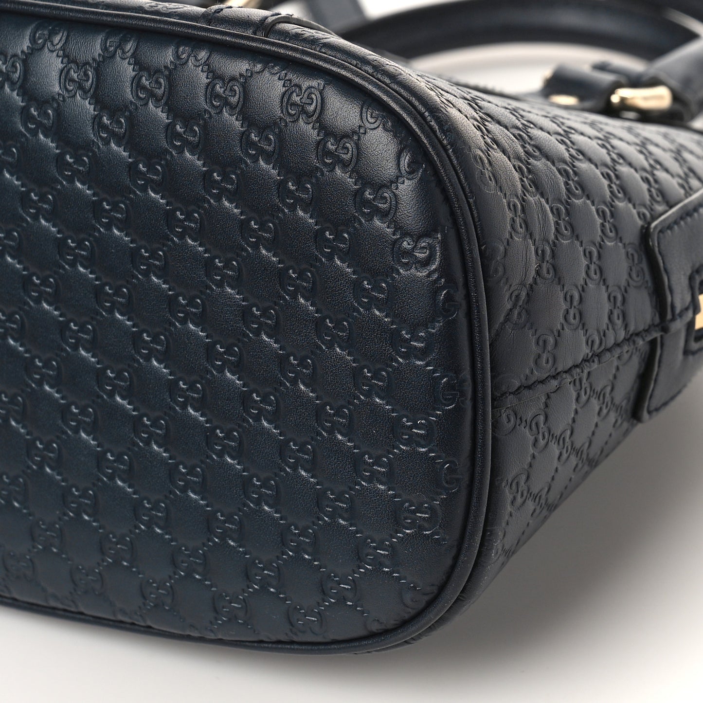 Soft Microguccissima Mini Dome Bag Blue