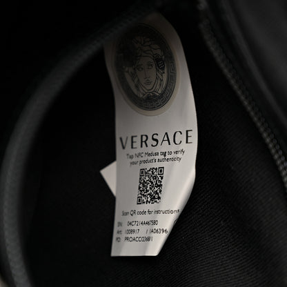 Versace Calfskin Small Repeat Zip Hobo Black 7 of 10
