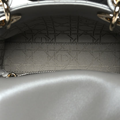 Christian Dior Metallic Lambskin Cannage Mini Lady Dior Grey 5 of 8