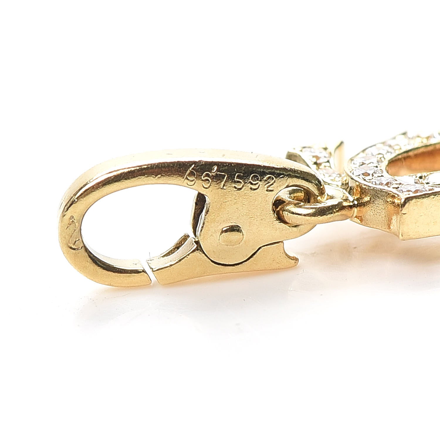Cartier 18K Yellow Gold Diamond Logo Charm 4 of 4