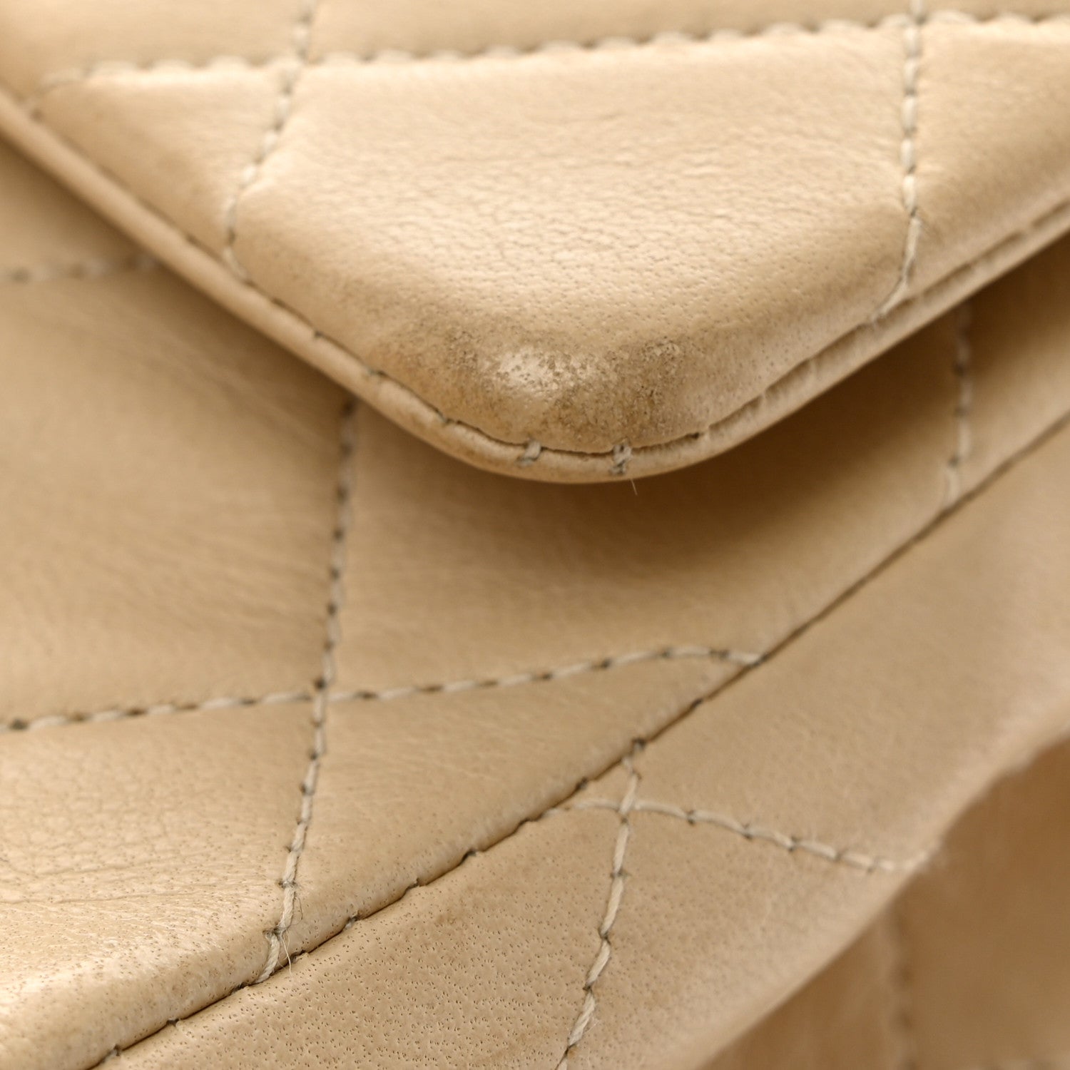 Chanel Lambskin Quilted Medium Double Flap Beige 11 of 14