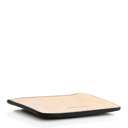 Alexander McQueen Metallic Calfskin Card Holder Wallet Gold 4 of 7