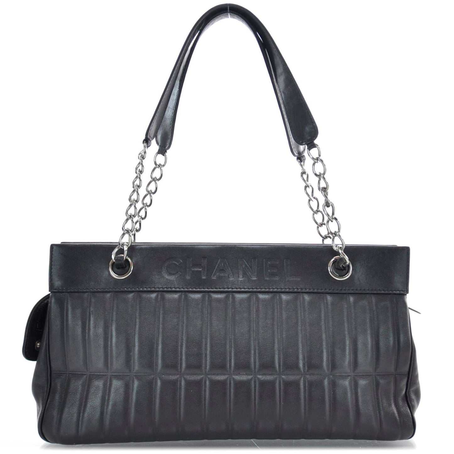 Lambskin Lax East West Shoulder Bag Black