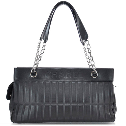 Chanel Lambskin Lax East West Shoulder Bag Black 1 of 9