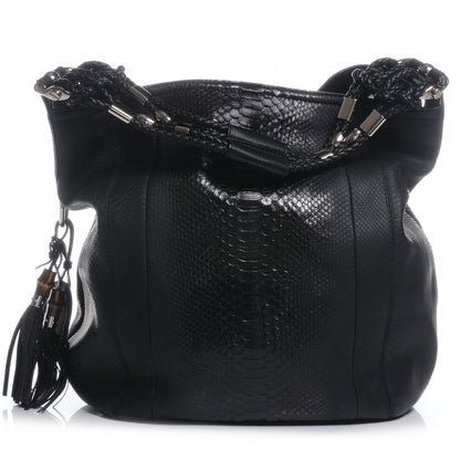 Gucci Python Large Techno Tag Hobo Black 1 of 7