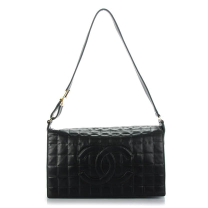 Chanel Lambskin Quilted CC Chocolate Bar Flap Black 1 of 7