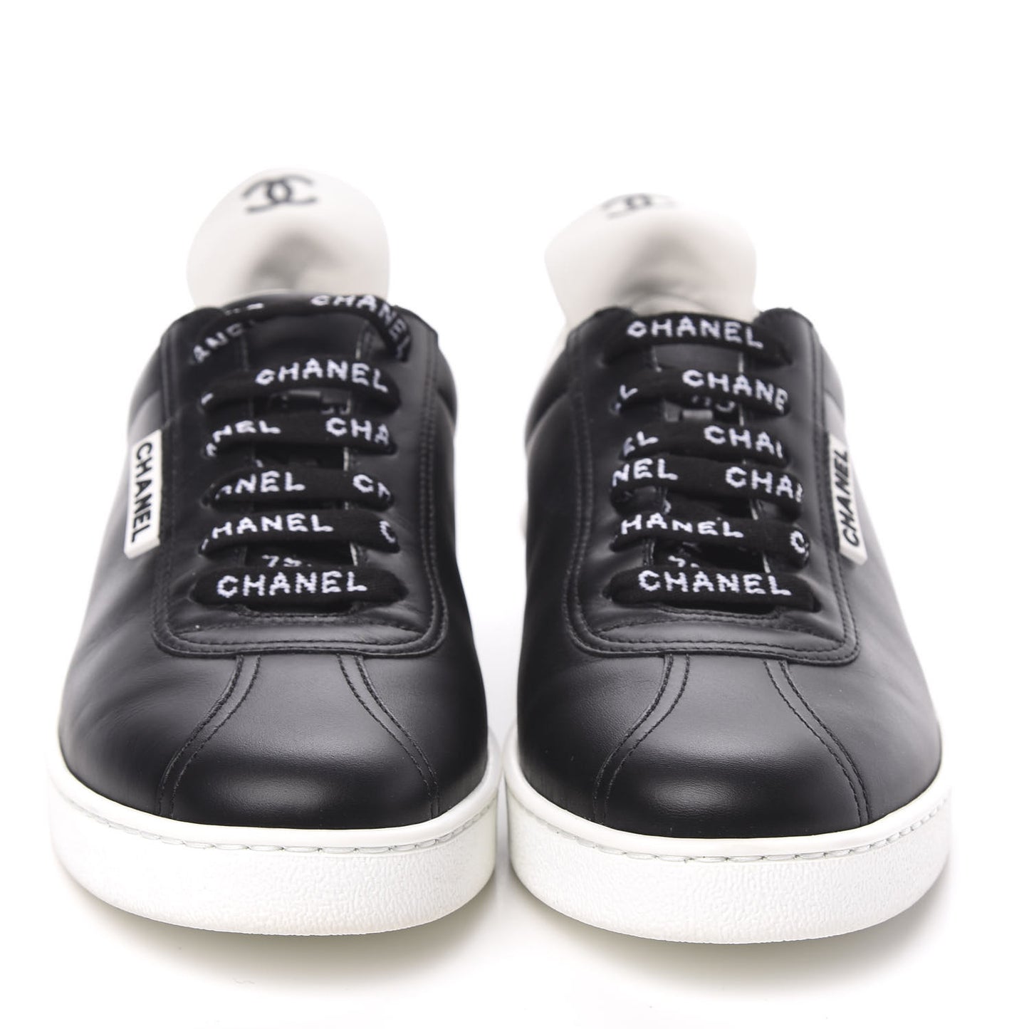 Calfskin CC Womens Sneakers 38 Black
