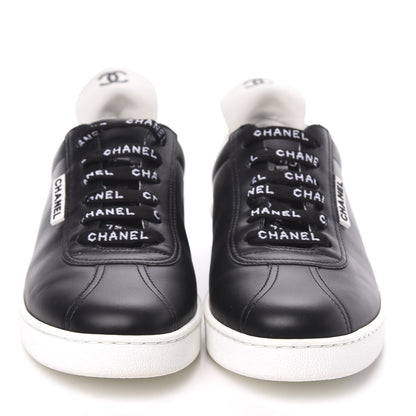 Chanel Calfskin CC Womens Sneakers 38 Black 2 of 9