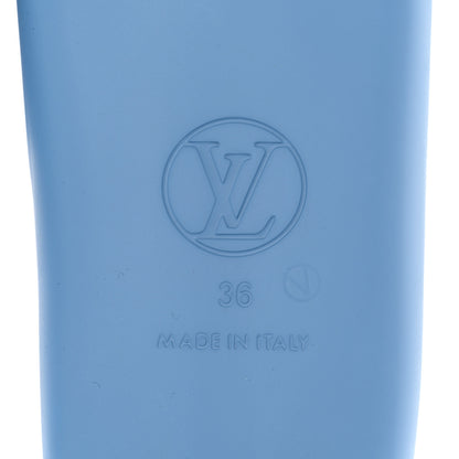 Louis Vuitton Rubber Monogram Embossed Sunbath Flat Mule 36 Blue 7 of 8