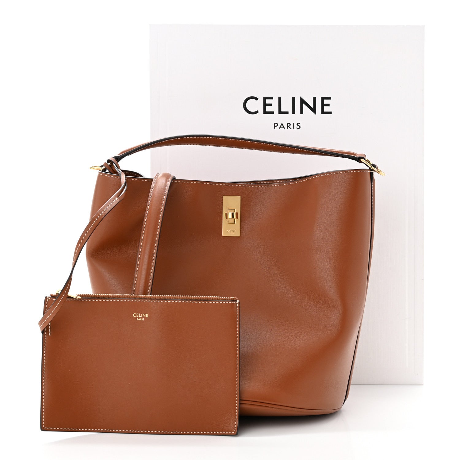 Celine Smooth Calfskin Bucket 16 Bag Tan 13 of 13