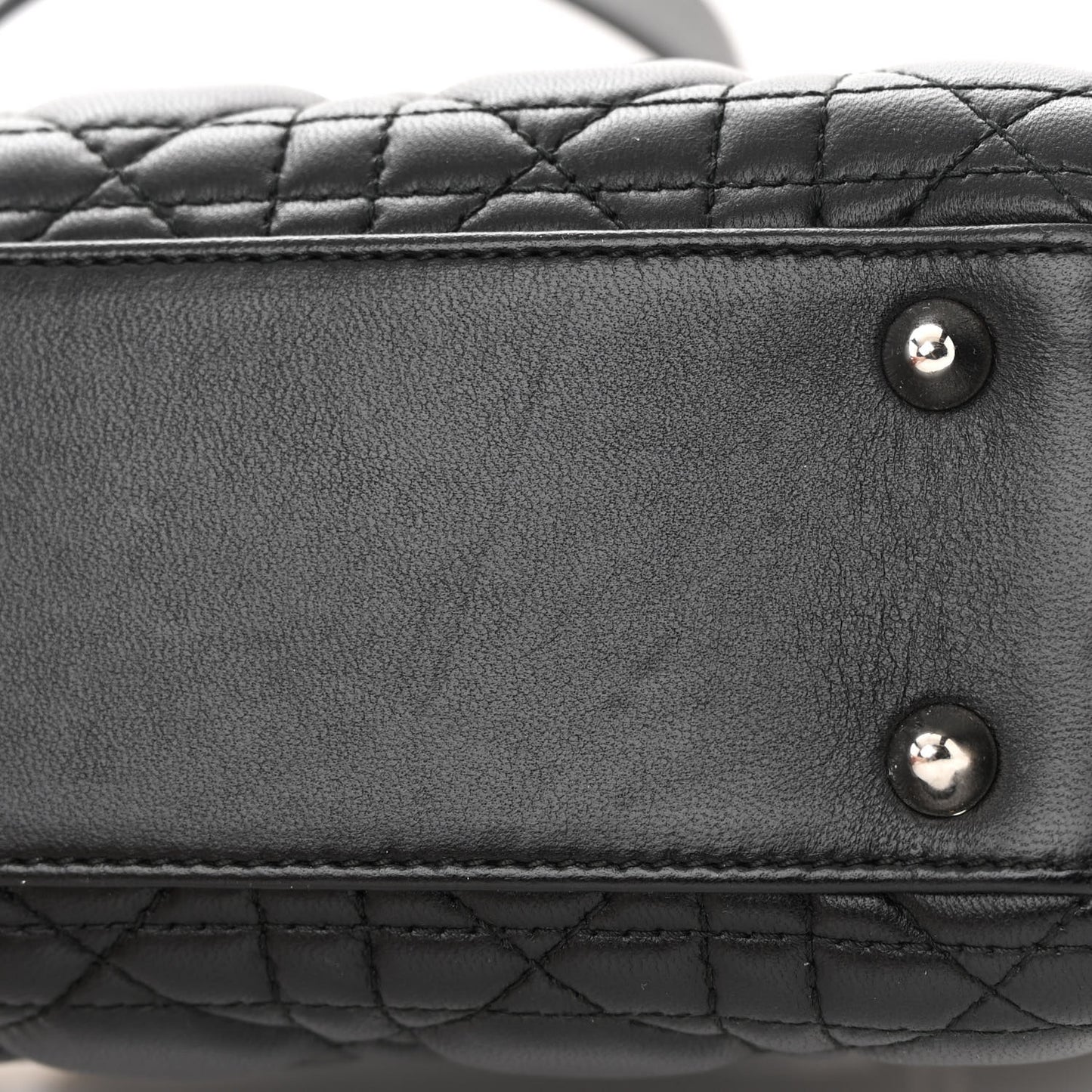 Lambskin Cannage Small Lucky Badges My Lady Dior Black