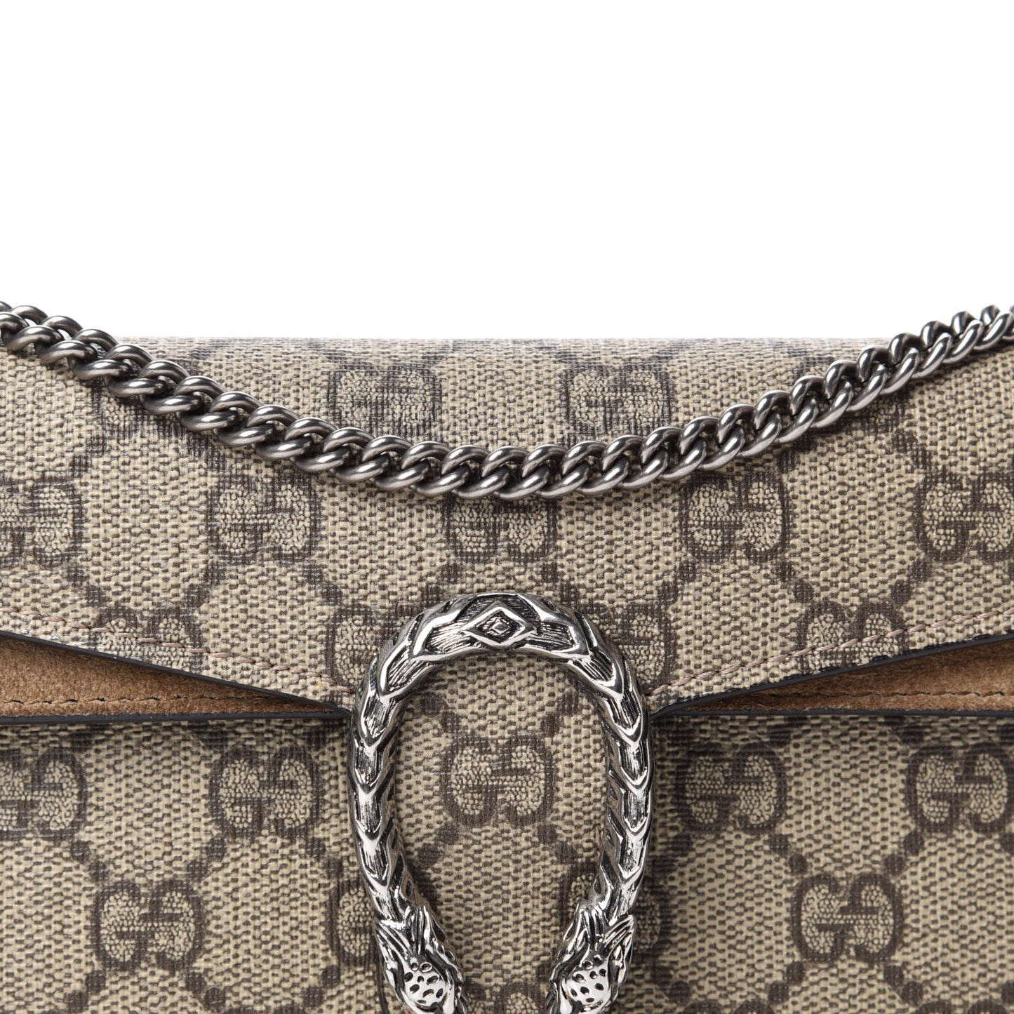GG Supreme Monogram Super Mini Dionysus Shoulder Bag Taupe
