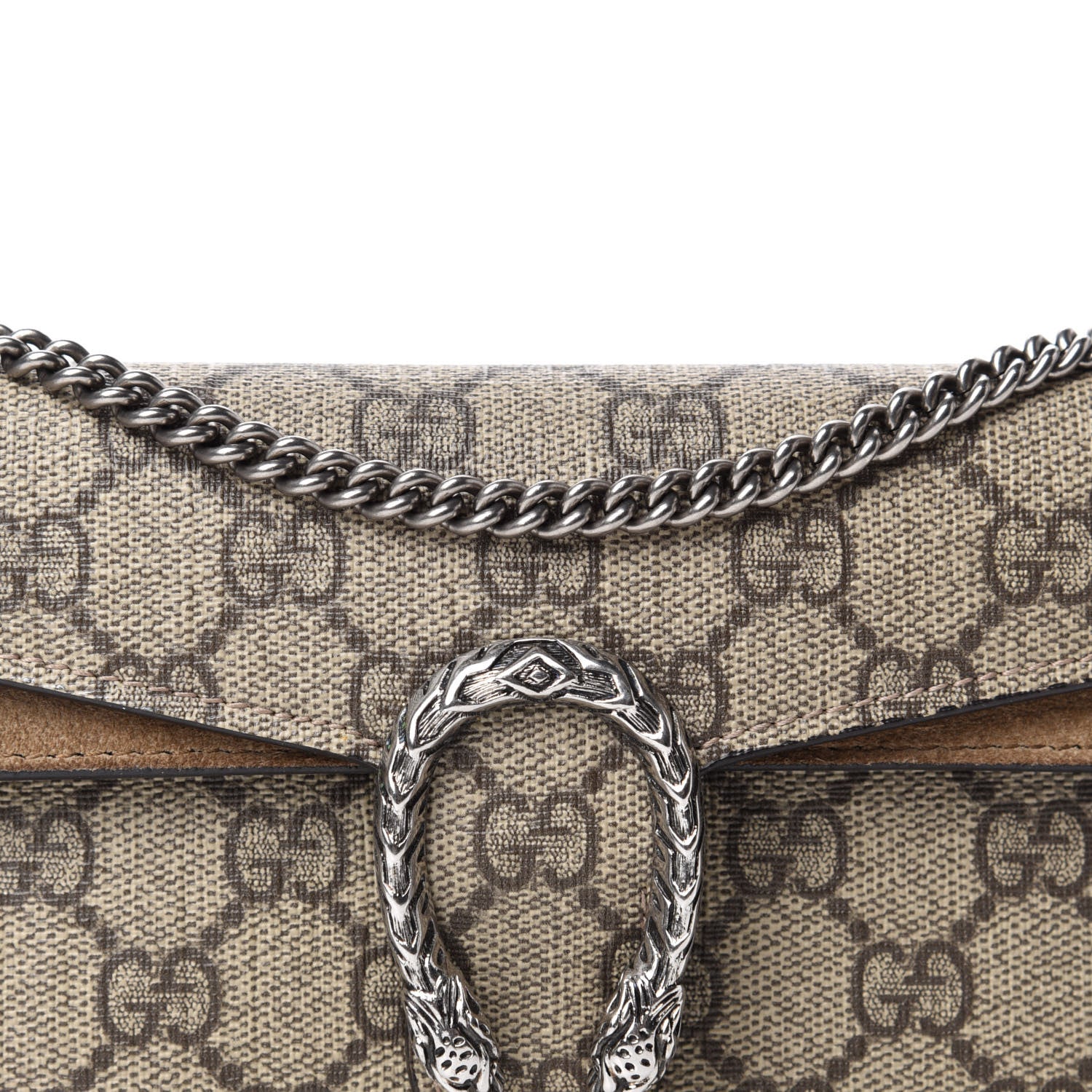 Gucci GG Supreme Monogram Super Mini Dionysus Shoulder Bag Taupe 11 of 12