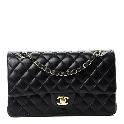 Chanel Lambskin Quilted Medium Double Flap Black 1 of 18