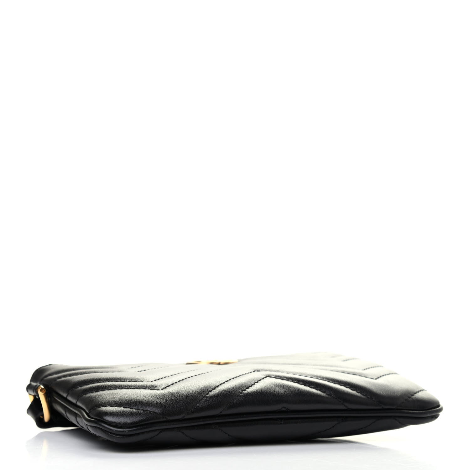 Gucci Calfskin Matelasse GG Marmont Wrist Wallet Black 3 of 4