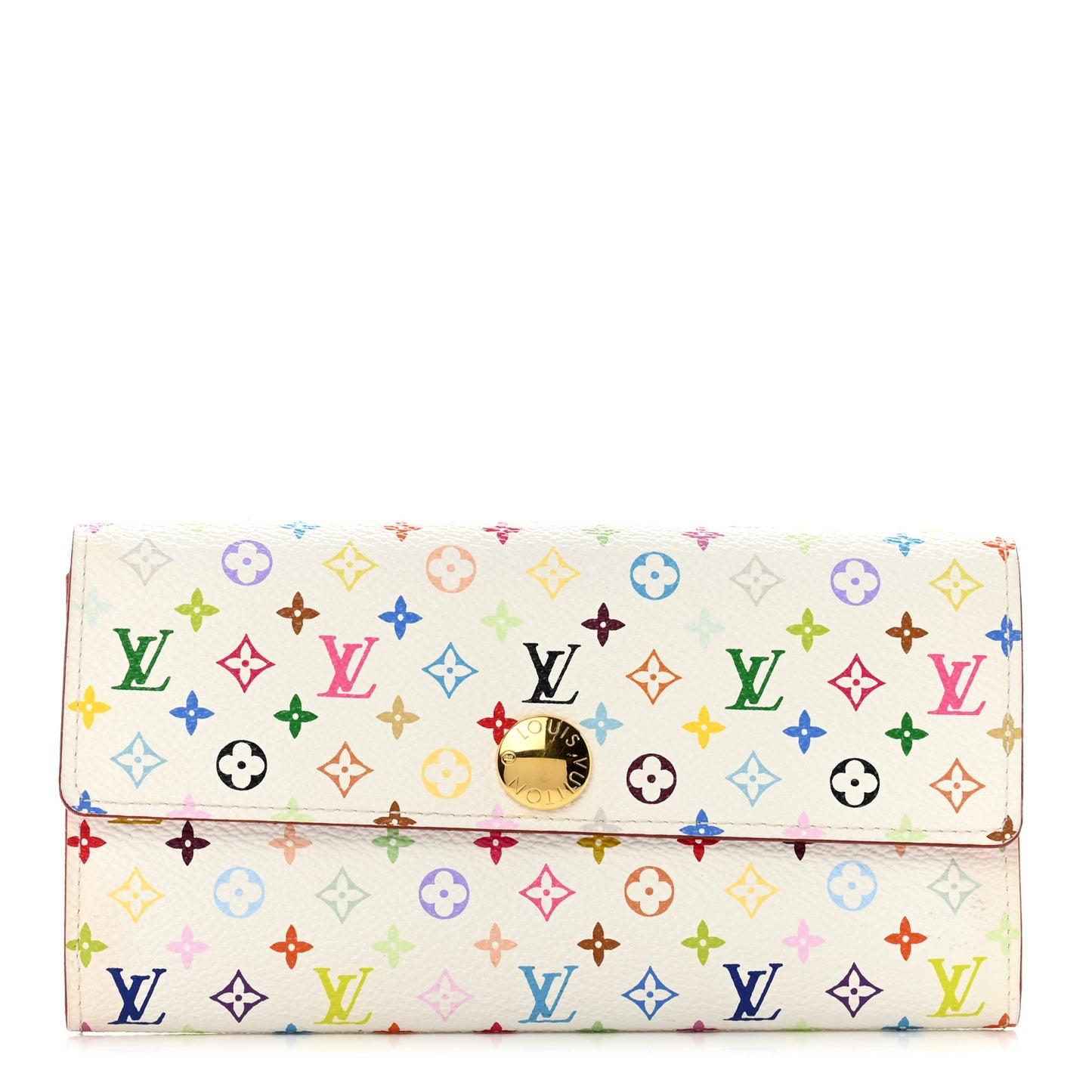 Monogram Multicolor Sarah Wallet White Litchi