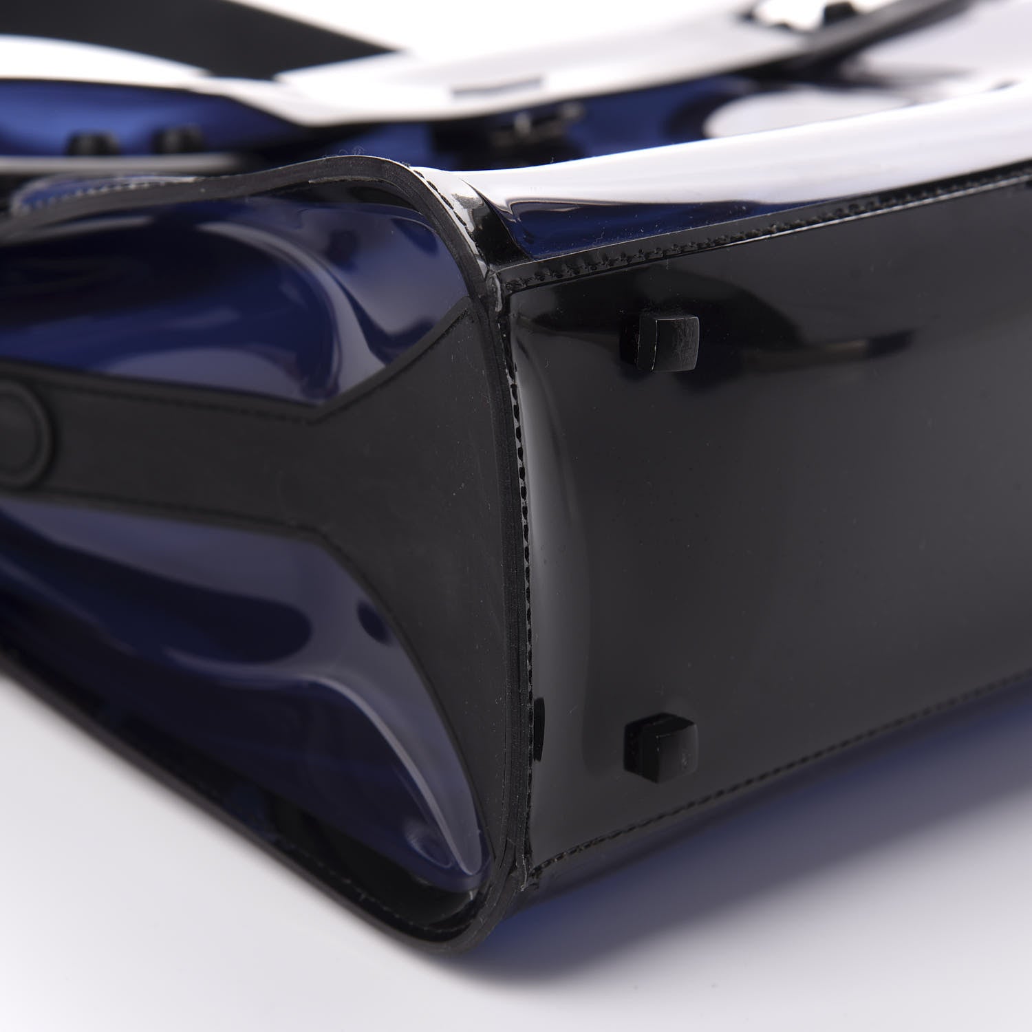 Delvaux PVC Tempete Dark Night Satchel Blue De Prusse 6 of 9