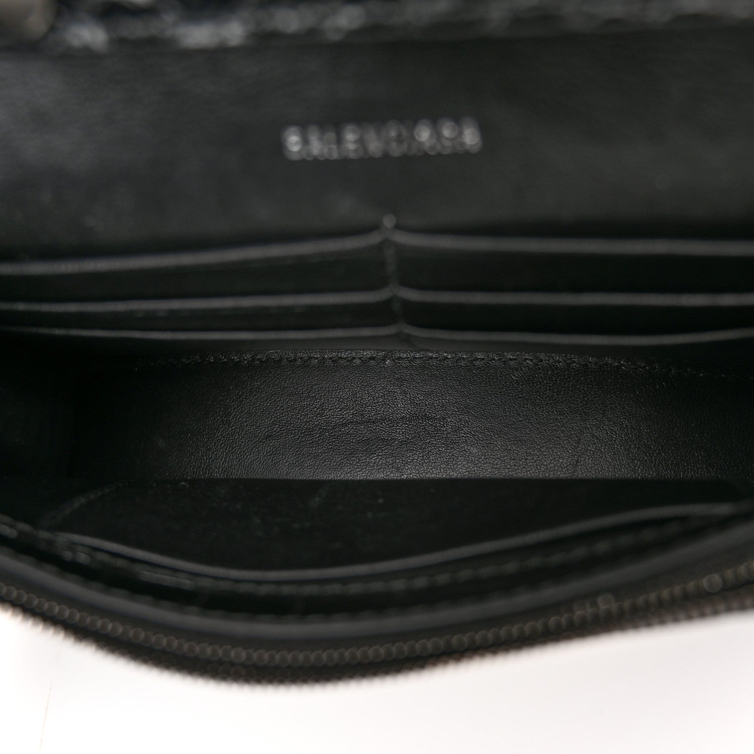 Balenciaga Shiny Calfskin Monochrome Crocodile Embossed Hourglass Chain Bag Black 5 of 9